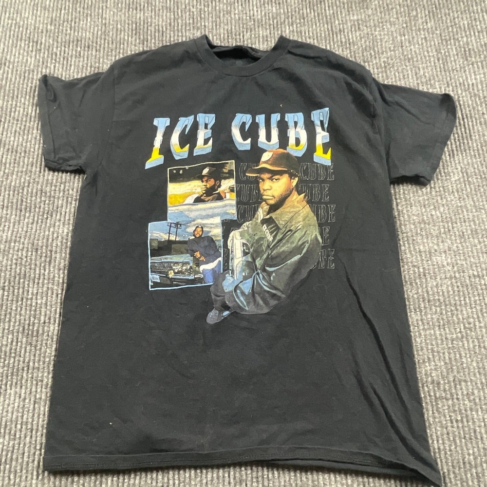 Ice Cube T Shirt Adult Medium‎ M Black Rap Hip Hop Modern Short Sleeve Compton